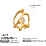 color: A706-Gold Ring / size: US 7