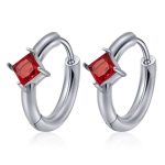 color: MS-764 Steel Color Square Red Rhinestone