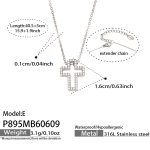color: P895-E Style Steel Color Necklace 40.5+5cm