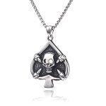 color: Poker Ace + Stainless Steel Chain