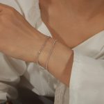color: E085-Steel Color Lobster Clasp Bracelet -15+5cm