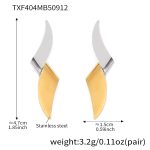 color: TXF404-Mixed Color Geometric Earrings