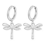 color: 2.5*12 Welded Ring Dragonfly Steel Color Ear Cuff