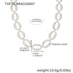 color: TXP353-Steel Color Necklace 43+5cm