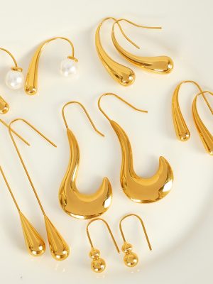 French Style Unique Design Earrings Unique Ear Hooks Imitation Pearl Earrings Drop-Shaped Long Jewelry Women