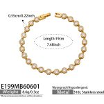 color: E199-Gold Bracelet 19cm