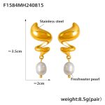 color: F1584-Gold Earrings