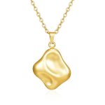 color: Gold MS-530 Square Necklace
