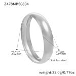 color: Z478-Steel Color Polished Bangle Width 15mm