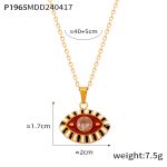 color: P1965-Gold Red Color White Rhinestone