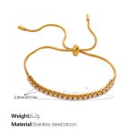color: SL465WEG2.8MM White Zircon Bracelet
