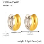 color: F589-Mixed Color Earrings -M-10mm