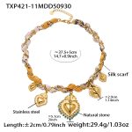 color: TXP421-11 Gold Necklace -37+5cm
