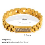 color: SL63 White Stone Gold Bracelet