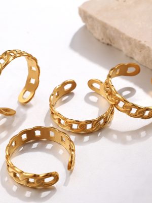 Stainless Steel Ring Female 18K Advanced Light Luxury Non-Fading