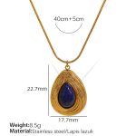 color: XL309 Lapis Lazuli Gold Necklace