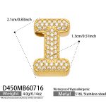 color: D450-Letter I Gold Pendant