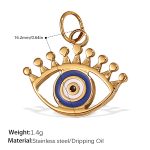 color: PJ323BEG Blue Enamel Gold Pendant