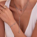 INS Super Fairy Inlaid 5A Zircon Six-Leaf Flower with Diamond Tassel Clavicle Chain Light Luxury Exquisite Women's Necklace