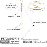color: P870-Five-pointed Star Zircon Gold Y Letter Necklace -41+5cm