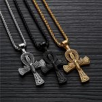 Exotic Egypt Life Cross Pendant Necklace Stainless Steel Ankage