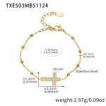 color: TXE503-Gold Bracelet 15+5cm