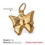 color: PJ227G Double-sided Hollow Gold Pendant