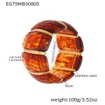 color: E679-Amber Color Bangle Diameter 60mm