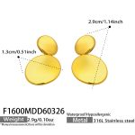 color: F1600-Gold Earrings