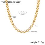 color: TXP221-Gold Zircon Necklace