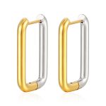 color: 2.5 Rectangle Two-tone Gold Ear Cuff