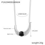 color: P1829-Steel Color Necklace