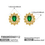 color: F886-Sunflower Green Glass Stone