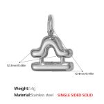 color: PJ431S9 Libra Steel Color Solid Pendant