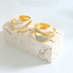 Personalized Design Elegant Bracelet Exquisite and Versatile Blue and White Dripping Oil Irregular Open Ring