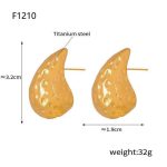 color: F1210-Gold Earrings