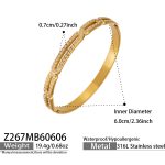 color: Z267-5A Zircon Gold Bangle