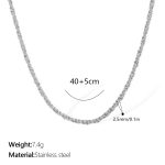 color: XL321S Silver Necklace