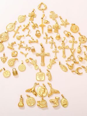 Ocean Series Stainless Steel Ornament Accessories Love DIY Pendant Cross Pendant