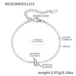 color: RE023-L Letter Steel Color Bracelet 16+5cm