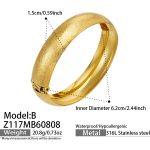 color: Z117-Pattern Gold Bangle -B