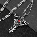 color: Red Brick Dragon + Stainless Steel Chain