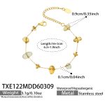 color: TXE122-Gold Bracelet (Natural Stone Sizes Vary Order with Caution)