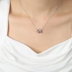 color: P1680-Steel Color Necklace -40+5cm