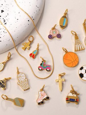 Interesting Shape Drop Oil Pendant Vehicle Sports Elements Colorful Color Matching Personalized DIY Ornaments