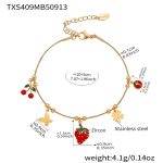 color: TXS409-Gold Anklet 20+5cm