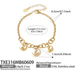 color: TXE316-Gold Bracelet 17.5+5cm