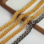 New Cold Simple Personality Design Stainless Steel Gold-Plated Twill Strap Bracelet Ornament Men