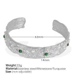 color: SZ171 Turquoise Silver Bangle