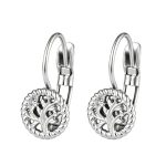 color: Tree of Life French Clasp Earrings 8 Steel Color